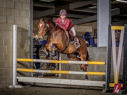 Colette's Midweek Show Jumping at Willow Farm Equestrian (2003) 8" x 6",With Mount,